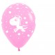 Воздушный шар с рисунком "Весёлые зверята" ассорти пастель латекс. Размер 30 см